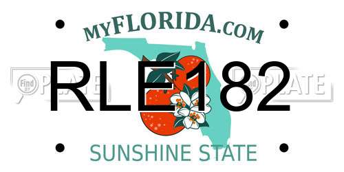 RLE182 Florida License Plate