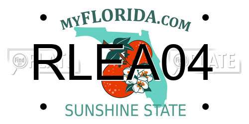 RLEA04 Florida License Plate