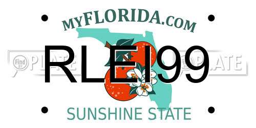 RLEI99 Florida License Plate