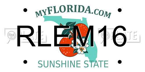 RLEM16 Florida License Plate