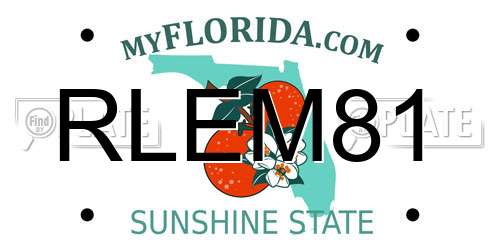 RLEM81 Florida License Plate