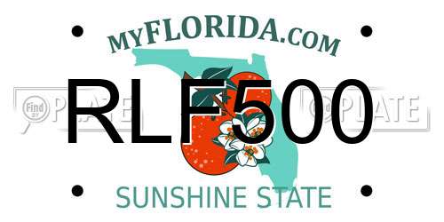 RLF500 Florida License Plate