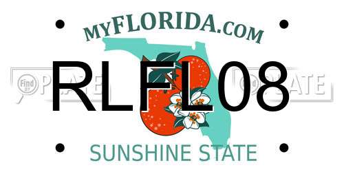 RLFL08 Florida License Plate