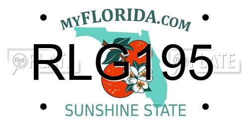 RLG195 Florida License Plate