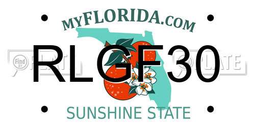 RLGF30 Florida License Plate