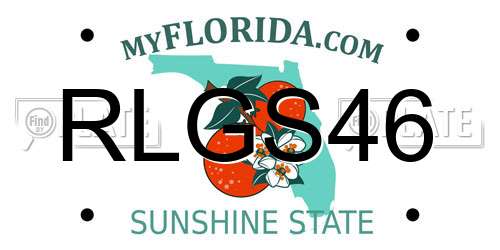 RLGS46 Florida License Plate