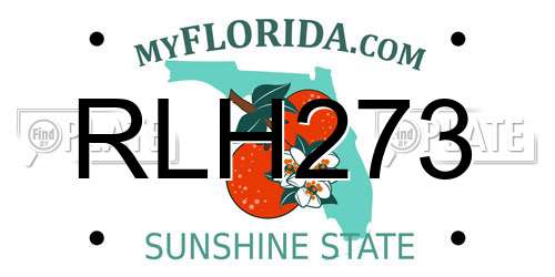 RLH273 Florida License Plate