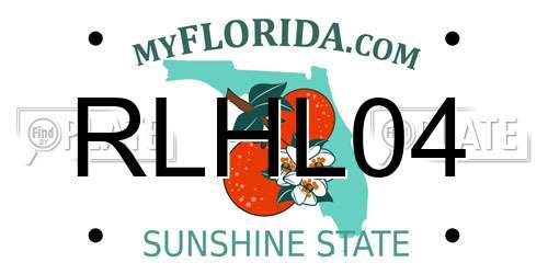 RLHL04 Florida License Plate