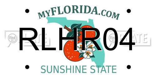 RLHR04 Florida License Plate