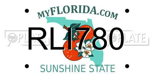 RLI780 Florida License Plate
