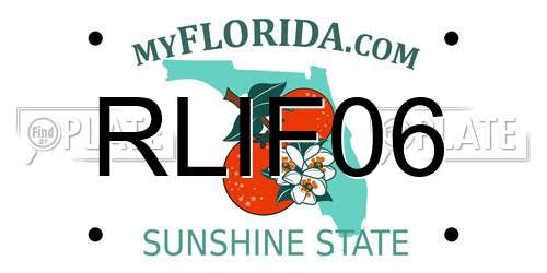 RLIF06 Florida License Plate