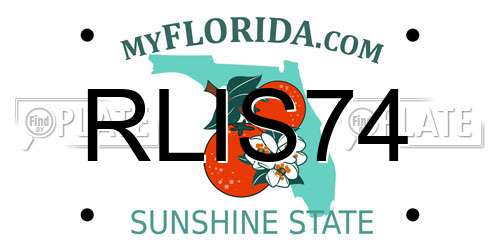 RLIS74 Florida License Plate