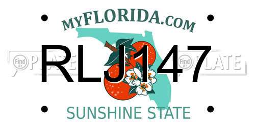 RLJ147 Florida License Plate