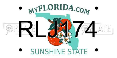 RLJ174 Florida License Plate
