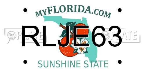 RLJE63 Florida License Plate