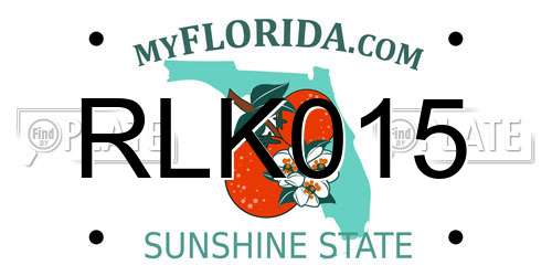RLK015 Florida License Plate