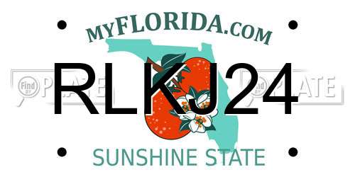 RLKJ24 Florida License Plate