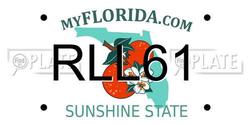 RLL61 Florida License Plate