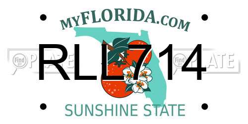 RLL714 Florida License Plate