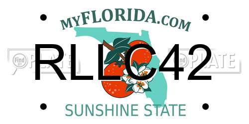 RLLC42 Florida License Plate