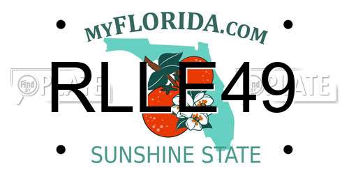 RLLE49 Florida License Plate