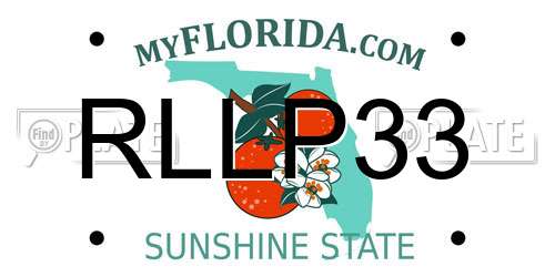 RLLP33 Florida License Plate