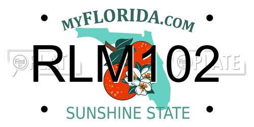 RLM102 Florida License Plate