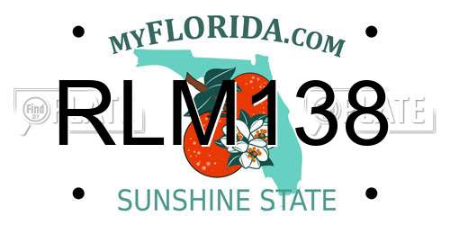 RLM138 Florida License Plate