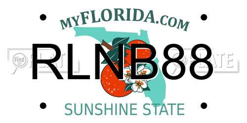 RLNB88 Florida License Plate