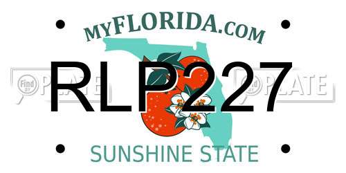 RLP227 Florida License Plate