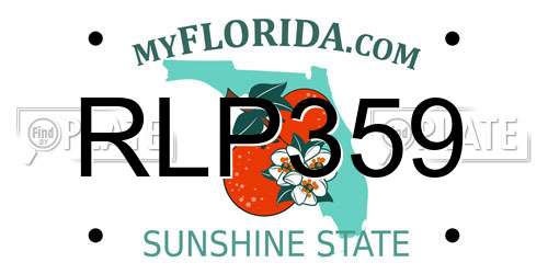 RLP359 Florida License Plate