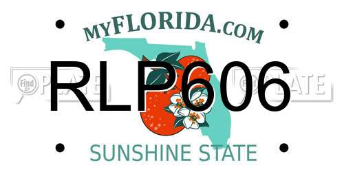 RLP606 Florida License Plate