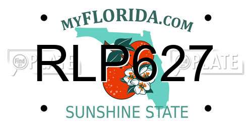 RLP627 Florida License Plate