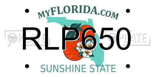 RLP650 Florida License Plate
