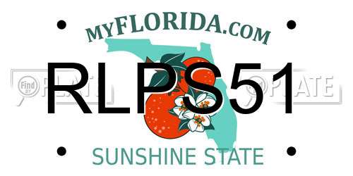 RLPS51 Florida License Plate