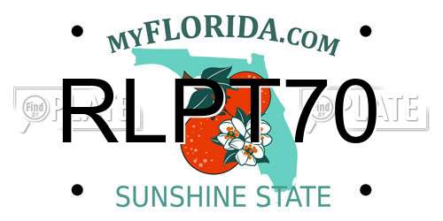 RLPT70 Florida License Plate
