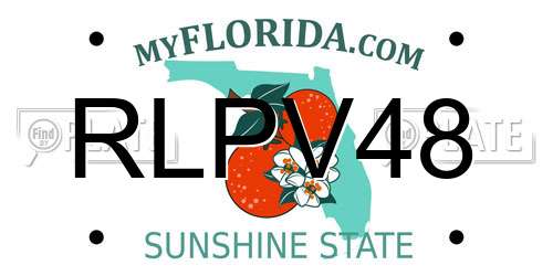 RLPV48 Florida License Plate