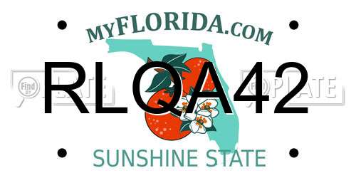 RLQA42 Florida License Plate