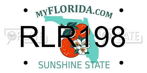 RLR198 Florida License Plate