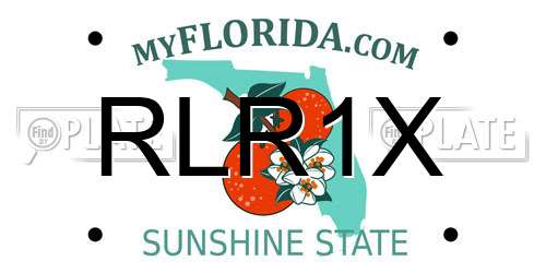 RLR1X Florida License Plate