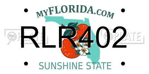 RLR402 Florida License Plate