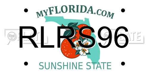 RLRS96 Florida License Plate
