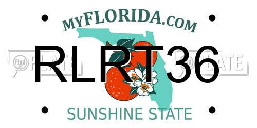 RLRT36 Florida License Plate