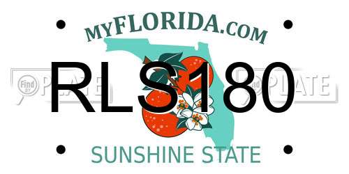 RLS180 Florida License Plate
