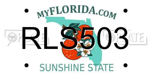 RLS503 Florida License Plate