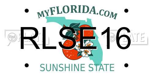 RLSE16 Florida License Plate