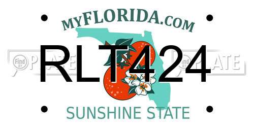 RLT424 Florida License Plate