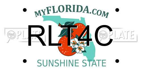RLT4C Florida License Plate