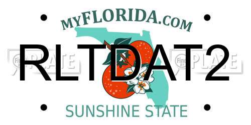 RLTDAT2 Florida License Plate