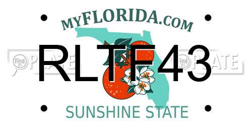 RLTF43 Florida License Plate